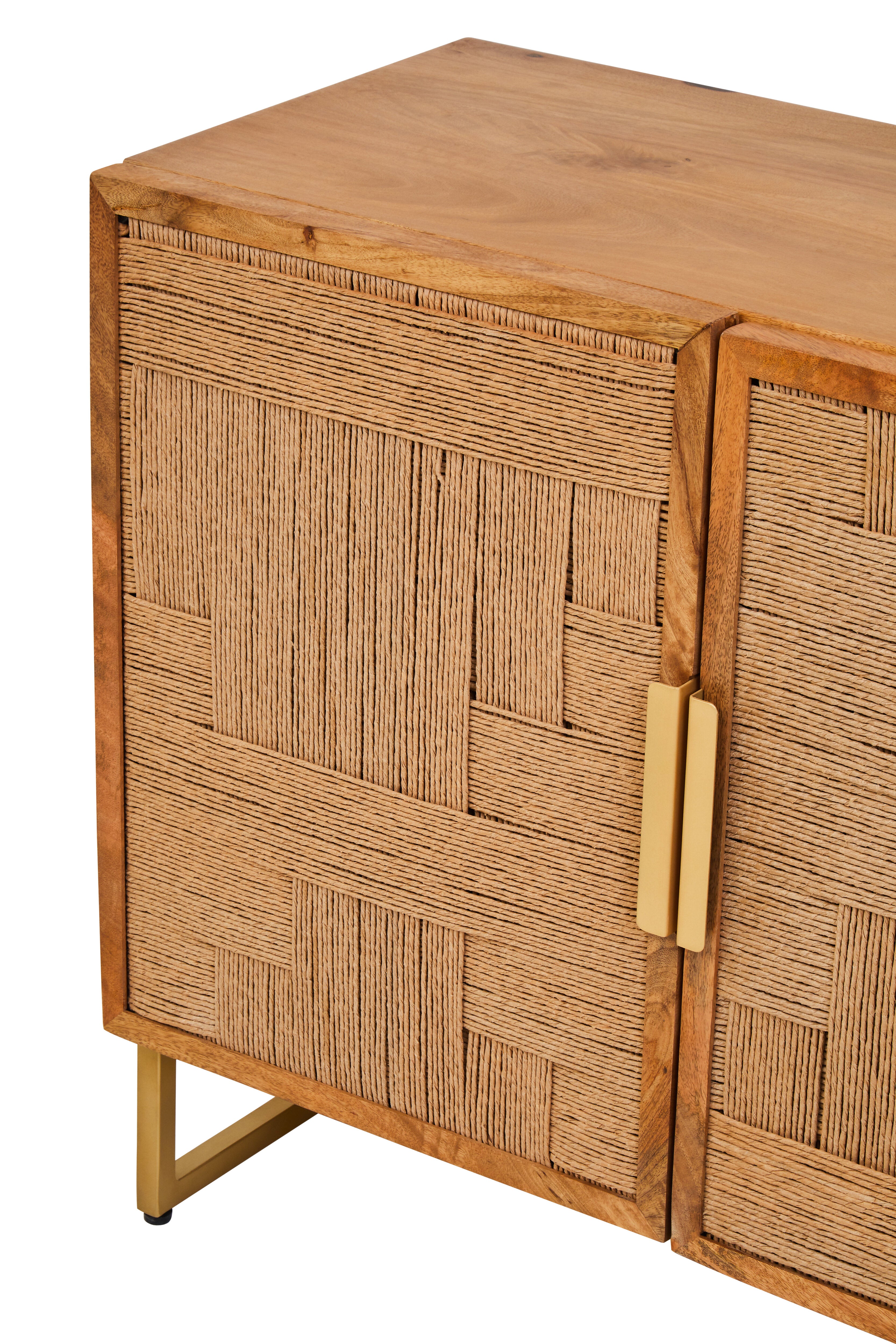Santana Natural Mango Wood & Rope Detail Sideboard